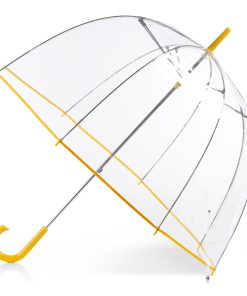 Clear Bubble Umbrella with Colorful Accents